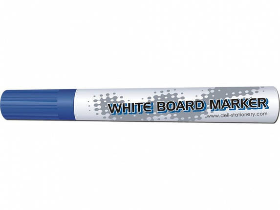 Маркер для дошок Deli 6801 синій 4,5 мм пулевидный, фото 1