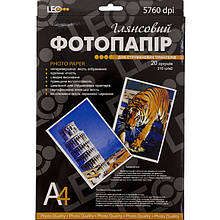 Фотопапір для принтера Leo 720116 A4 210г/кв. м, 20л, глянц L3732