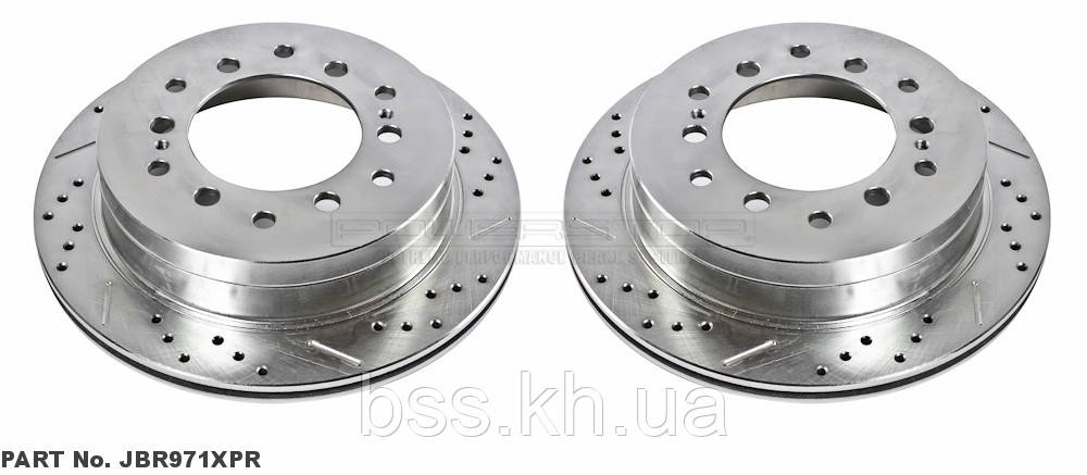 Диск гальмівний задній POWERSTOP JBR971XPR перфорація + слот для Lexus GX470/Prado 120