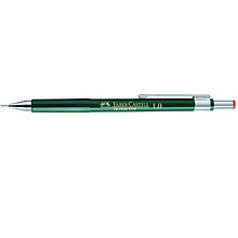 Олівець механічний Faber_Castell 136900 зелений 0,5 мм 9715 "TK-Fine" пластиковий, метал.грип, метал. кліп, з гумкою