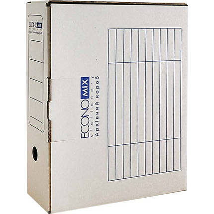 Папка-архіватор Economix E32704-14 білий 100 мм короб архівний картонний, фото 2