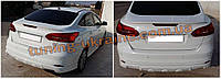 Спідниця на задній бампер під фарбування на Ford Focus 2011-2014 седан