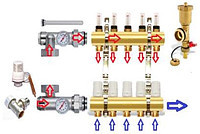 Коллектор для теплого пола GROSS в сборе на 10 контура - фото 2 - id-p555294373