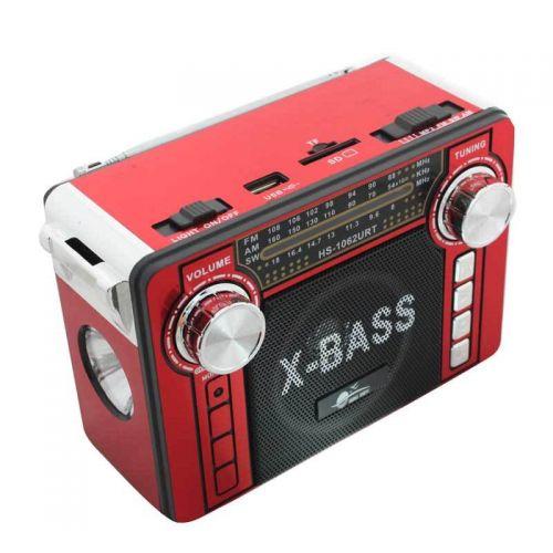 Радіоприймач колонка MP3 USB HS-1062URT Red