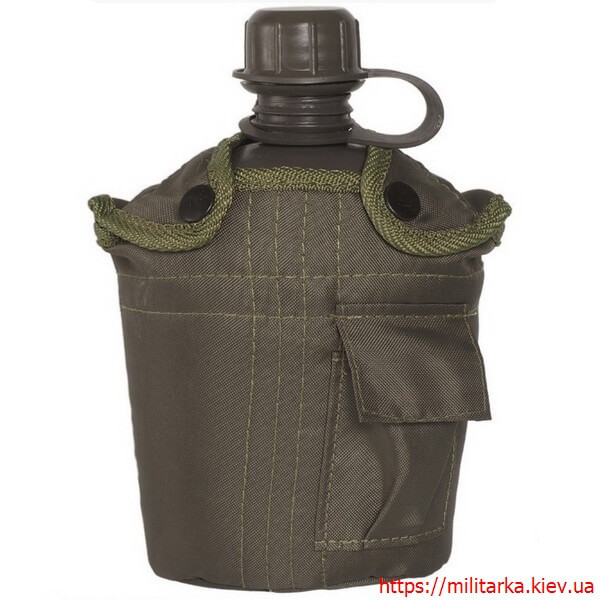 Фляга армійська зі склянкою олива