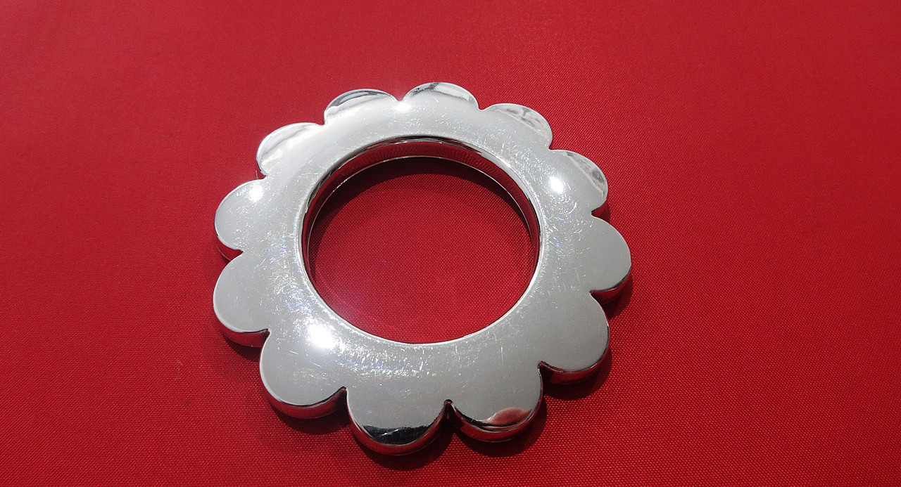 Люверс "Ромашка" (Беладонна) ф = 6,5х3,5 см срібло, фото 1