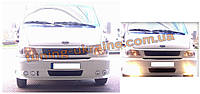 Передний бампер с 4 противотуманками под покраску на Ford Transit 2004-2007