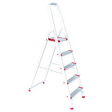 Стрем'янка з алюмінію, 5 сходинок, висота до платформи - 1065 мм INTERTOOL LT-1005