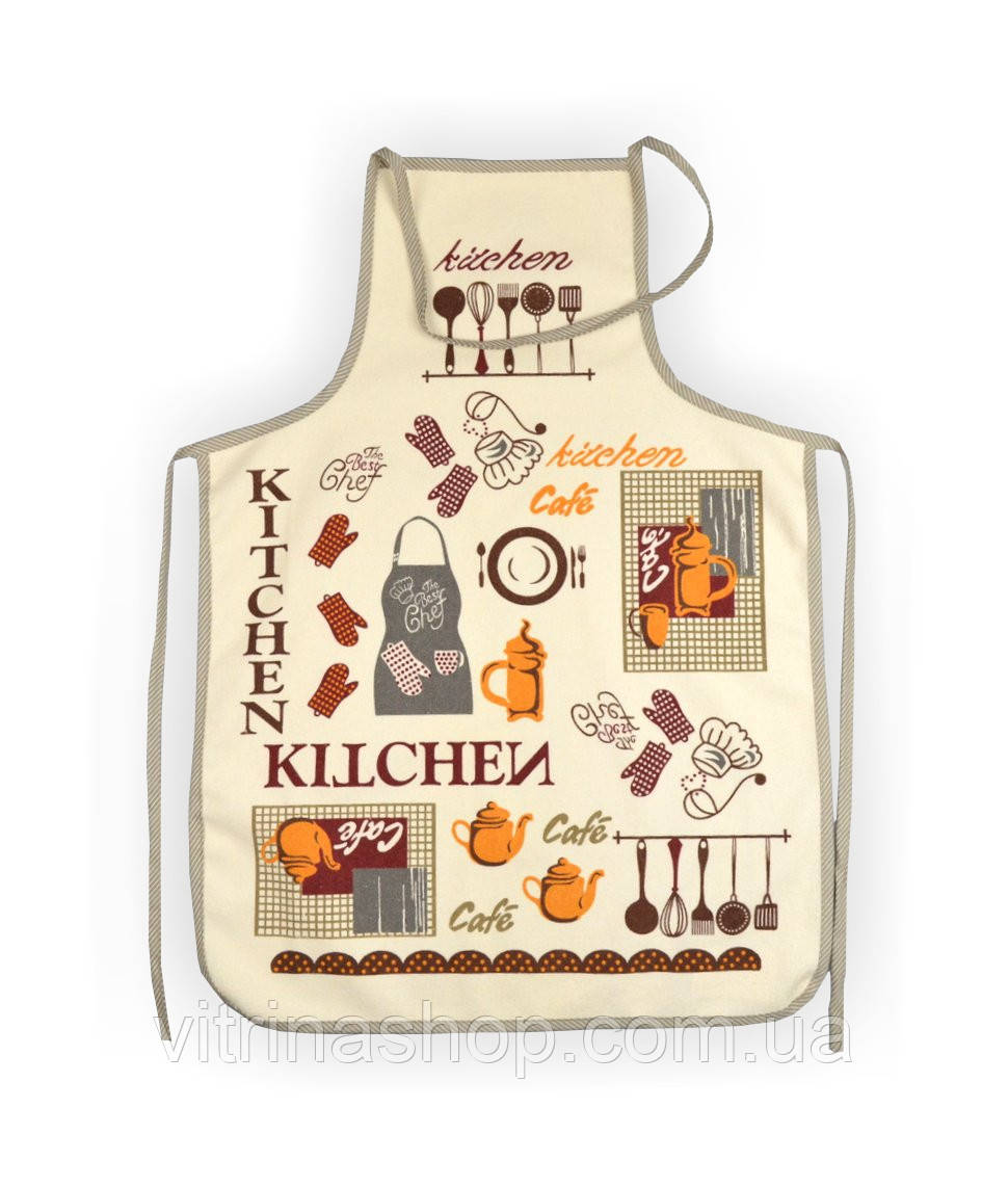 Махровий кухонний фартух Кухня