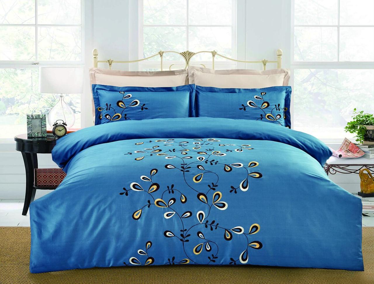 Євро комплект постільної білизни Сатин ВУАЛЬ