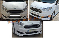 Спідниця на передній бампер під фарбування на Ford Courier 2014