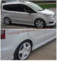 Накладки на пороги під фарбування на Ford Courier 2014