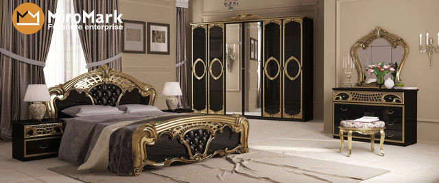 спальня чорного кольору