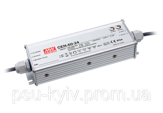 Блок живлення Mean Well CEN-60-24 Драйвер для світлодіодів (LED) 60 Вт, 24 В, 2.5 А (AC/DC Перетворювач)