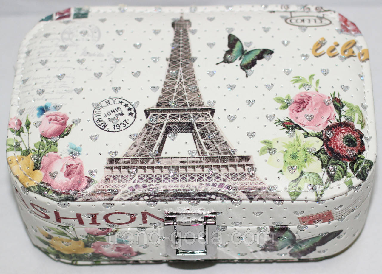Скринька для прикрас і біжутерії маленька Ейфелева вежа, фото 1