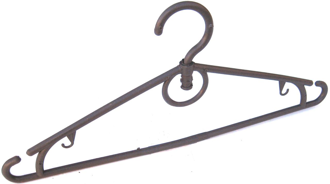 Вiшалка для одягу поворотна пластикова чорна №1 ПП КВВ (уп 10 шт), фото 1