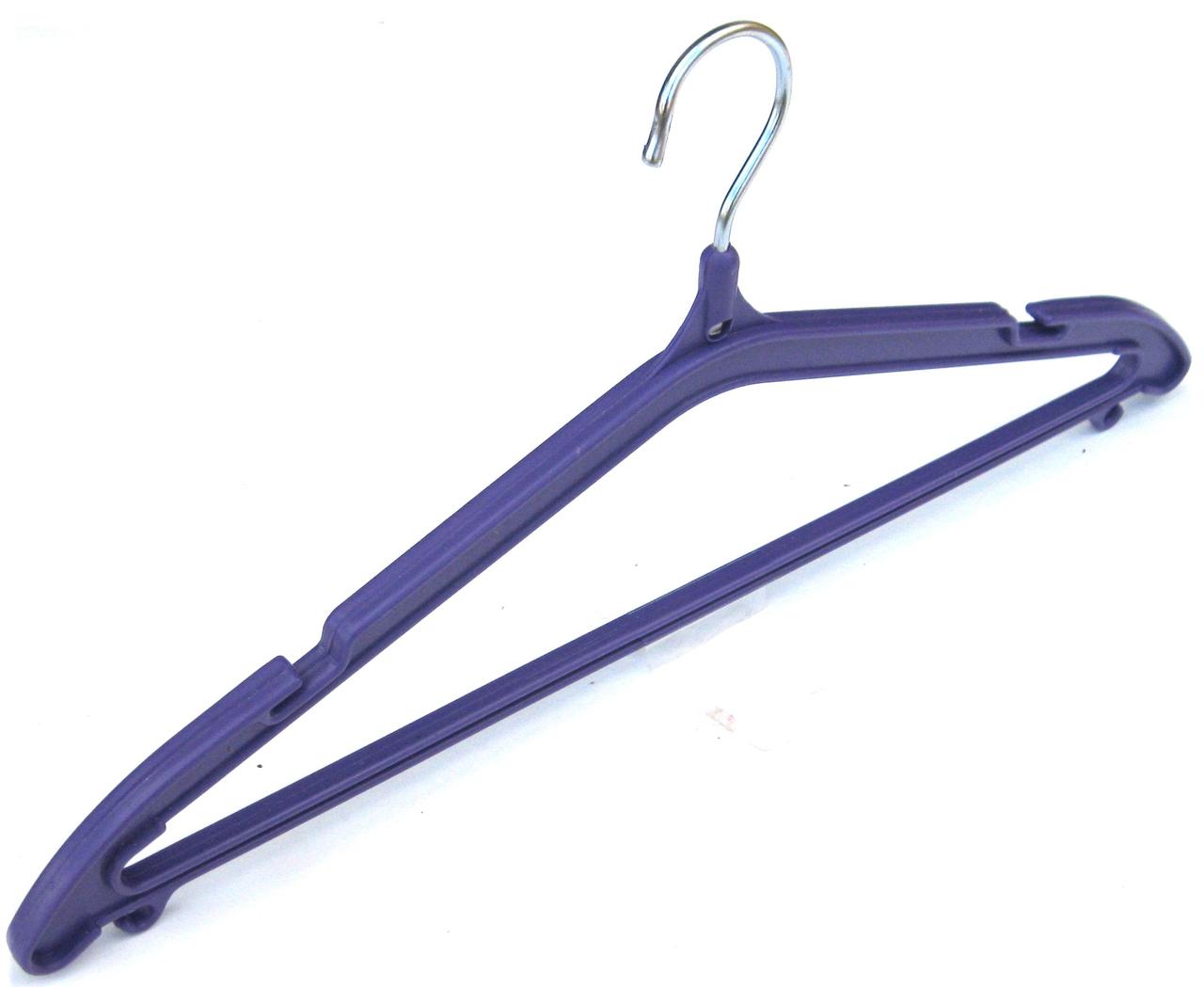 Вішалки для одягу №2 пластикові з металевим гачком кольорові уп 10 шт (ПП КВВ), фото 1