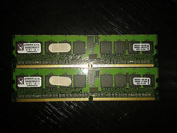 Модуль пам'яті Kingston, KVR400D2S8R3K2/1G, (2x512) DDR2 PC-3200 400MHz, ECC, для сервера
