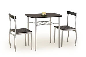 Столовий комплект стіл і крісла LANCE Halmar (венге)