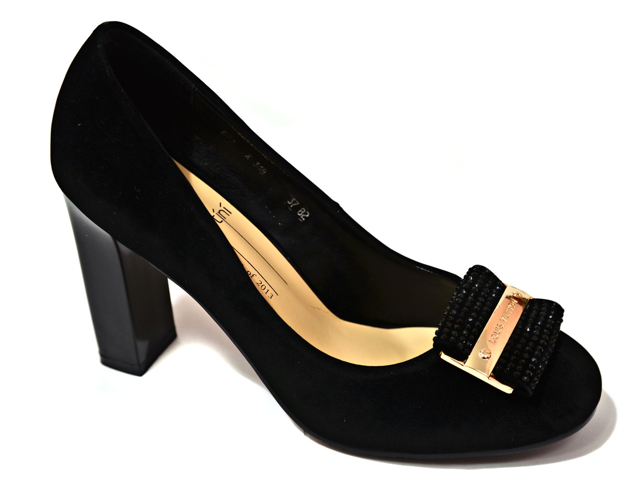 Туфлі жіночі чорні "Frentini". Замша