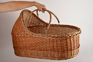 Колиска дитяча плетена з лози. (Переносна).