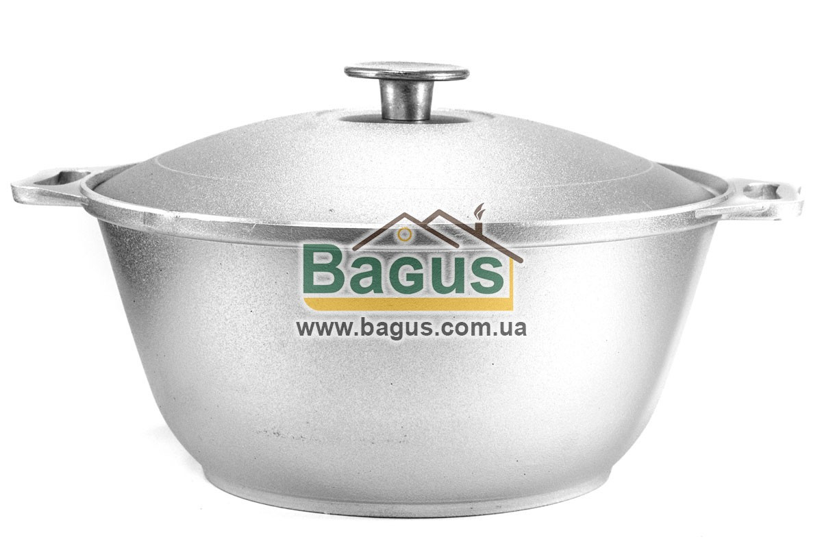 Каструля алюмінієва 4,5 л з потовщеним дном і кришкою (витискне лиття) Біол (K0451)