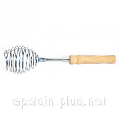 Купить Венчик Спираль металлический с деревянной ручкой 35 см - фото 1