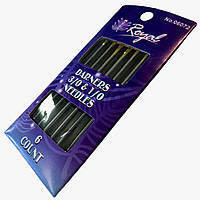 Голки ручні ROYAL №3/0 & 1/0 (6 шт) штопальные з золотим вушком