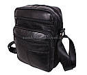 Чоловіча шкіряна сумка SW8011 чорна, фото 2