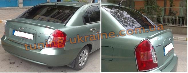 Анатомічний спойлер під фарбування на Hyundai Accent 2011