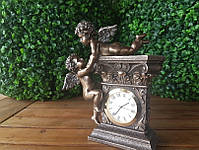 Камінний настільний годинник Veronese Грайливі ангелочки 74349A4, фото 2