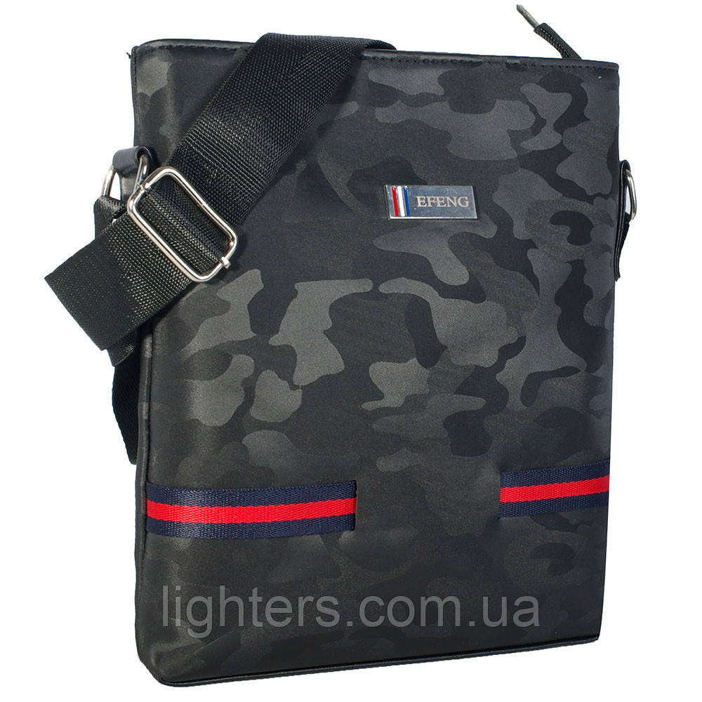 Сумка чоловіча Effeng через плече чорна 54256, фото 1