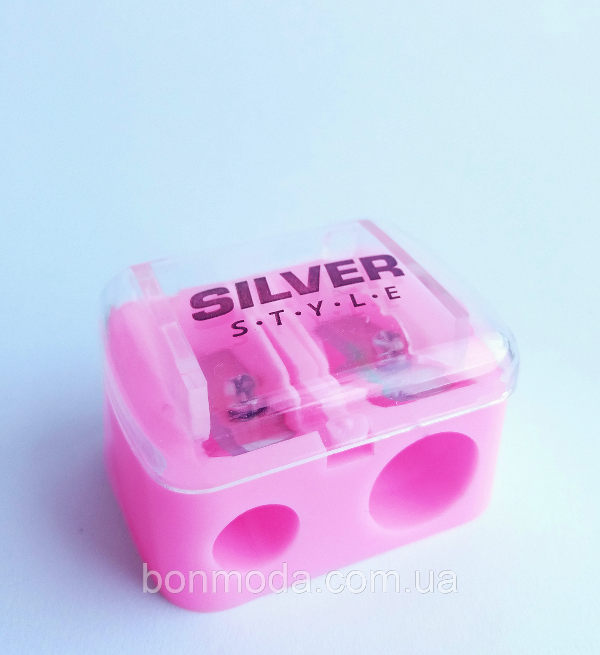 Точилка двойная косметическая Silver розовая - фото 3 - id-p358517419
