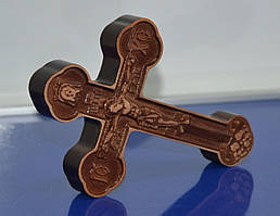Хрест настінний різьблений з дерева (100х150х18)