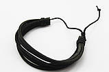 Браслет шкіряний Shaman. Чорний, фото 2