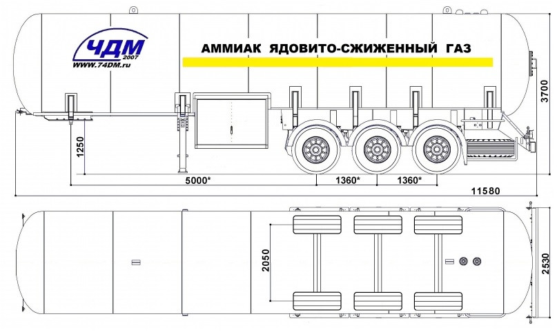 ЧДМ 943813-0000010-01-31А-01 31м3 для перевезення аміаку