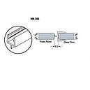 Ущільнювач для душових кабін, перегородок (скло 10мм) HDL-205 СКЛО-СТІНА-СКЛО 90 ГРАДУСІВ, фото 2