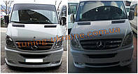 Передний бампер с противотуманками Era под покраску на Mercedes Sprinter 2013