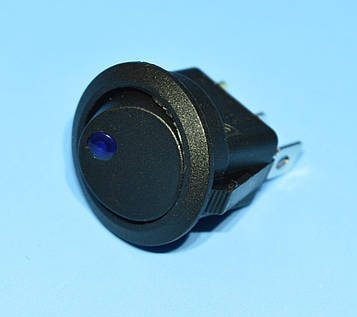 Вимикач 12В KCD1-101EN-8 (IRS-101-8C) синя крапка 1-група ON-OFF Daier