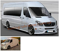 Накладки боковые за задним колесом (продолжение порога) под покраску на Mercedes Sprinter 2006-2013