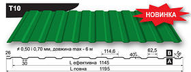 Профнастил Т-10 кольоровий