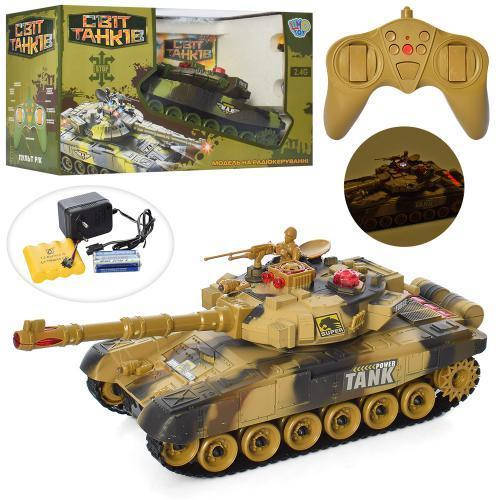 

Детский военный танк на радиоуправлении, танк на пульте управления Limo toy 5523