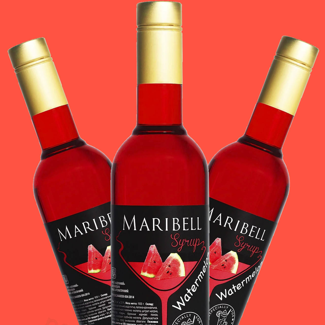 

Сироп для коктейлей, кофе и десертов Арбуз Maribell 700 мл