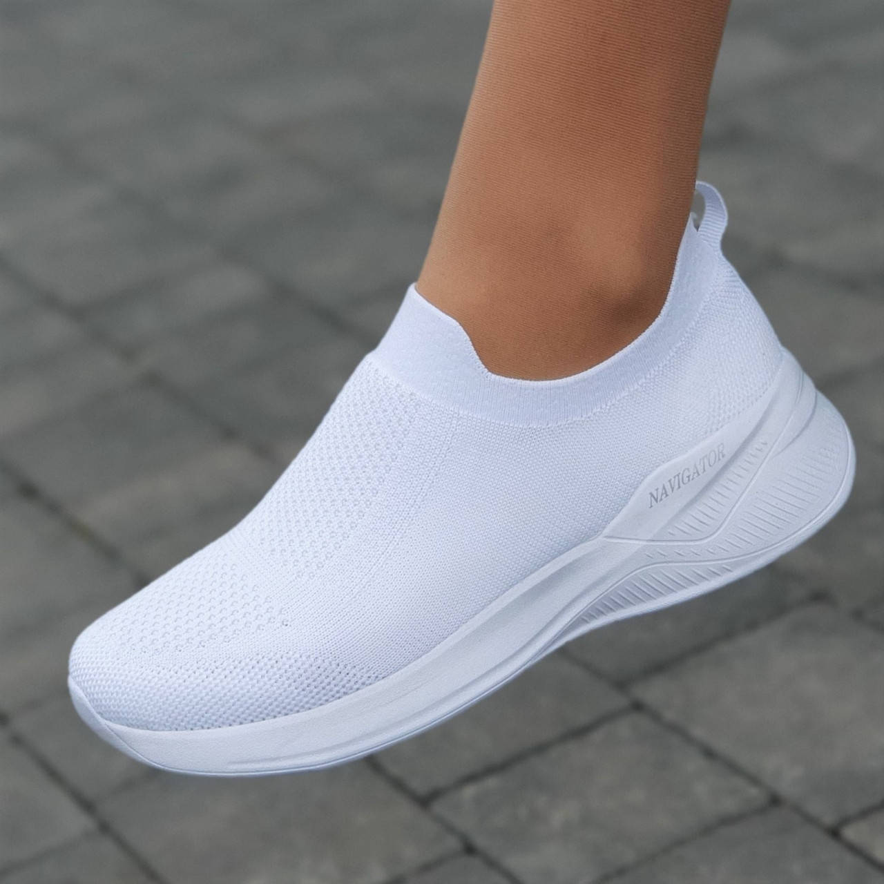 

Мокасины женские летние весенние белые ( код 5528 )