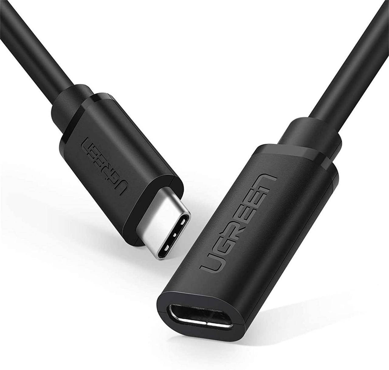 

Кабель удлинитель USB Type C 3.2 Gen 2 UGREEN для быстрой зарядки телефона 0.5M Black (ED008), Черный