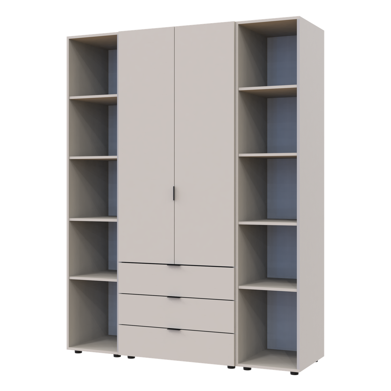 Розпашна Шафа для одягу Doros Гелар з 2 Етажерками Кашемір 2 ДСП 153.9х49.5х203.4 (80737644) 9