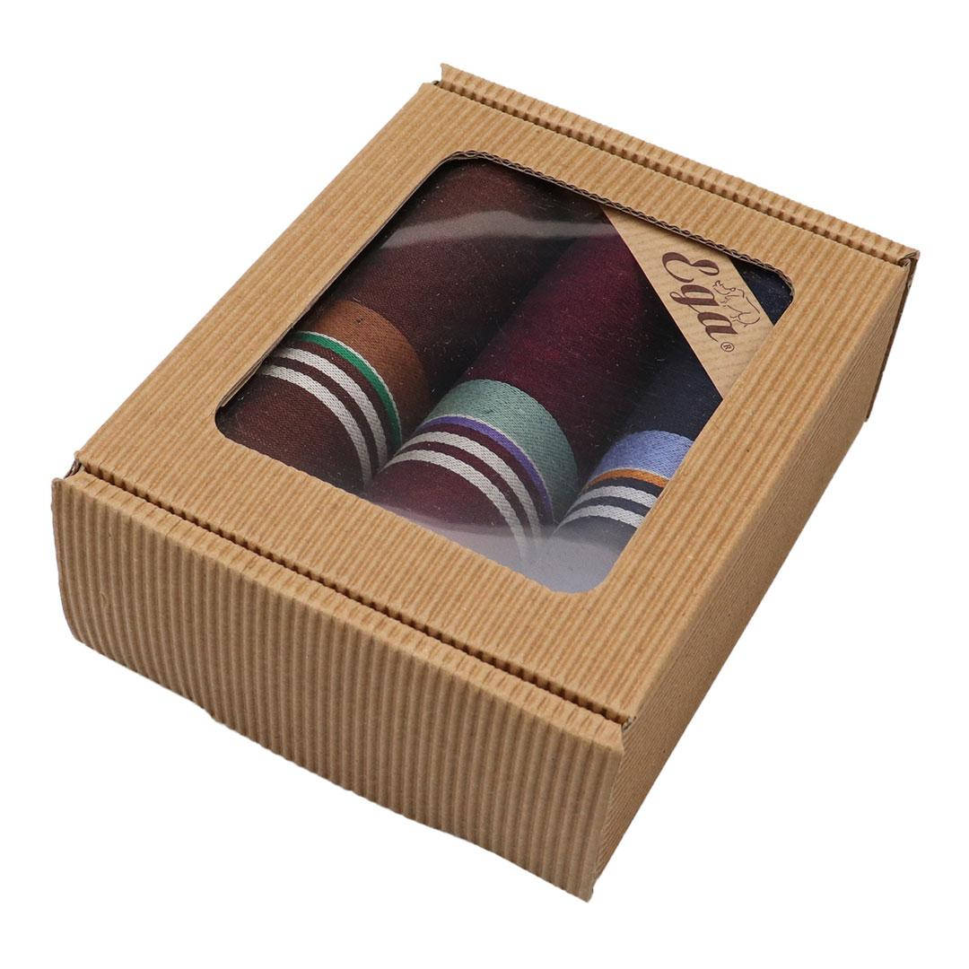 

Мужской набор носовых платков в подарочной упаковке EGA СН-796/3 3 шт.