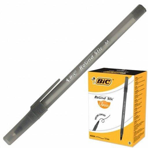 

Ручка шариковая BIC "Раунд стик" прозрачная, черная /60/