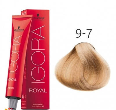 

Краска для волос Schwarzkopf Professional Igora Royal 60 мл 9-7 Блондин медный