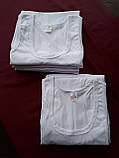 Майка чоловіча вільна ритуальна для похорону біла упаковка 6 шт 60-75 розмір, фото 2